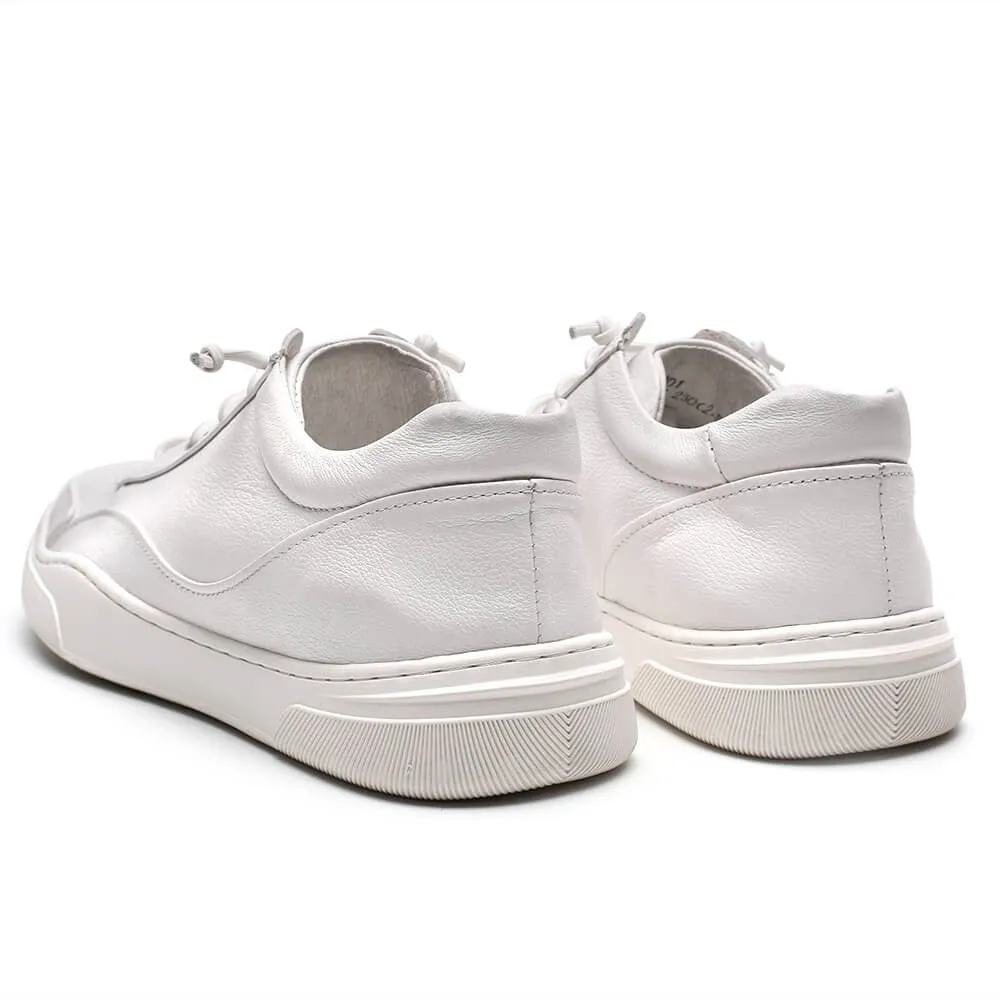 This item only ships to Europe - 5CM / 1.95 Inches CMR CHAMARIPA White Elevation Sneakers for Men