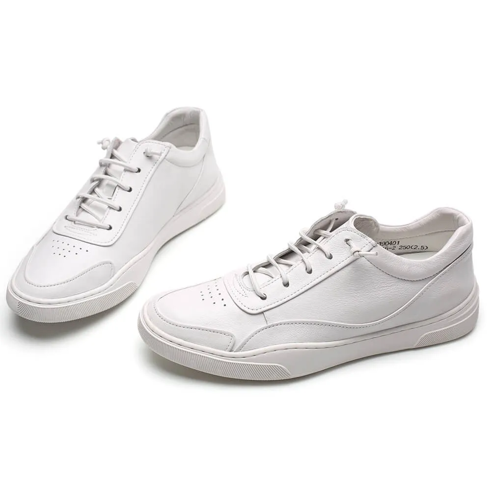 This item only ships to Europe - 5CM / 1.95 Inches CMR CHAMARIPA White Elevation Sneakers for Men