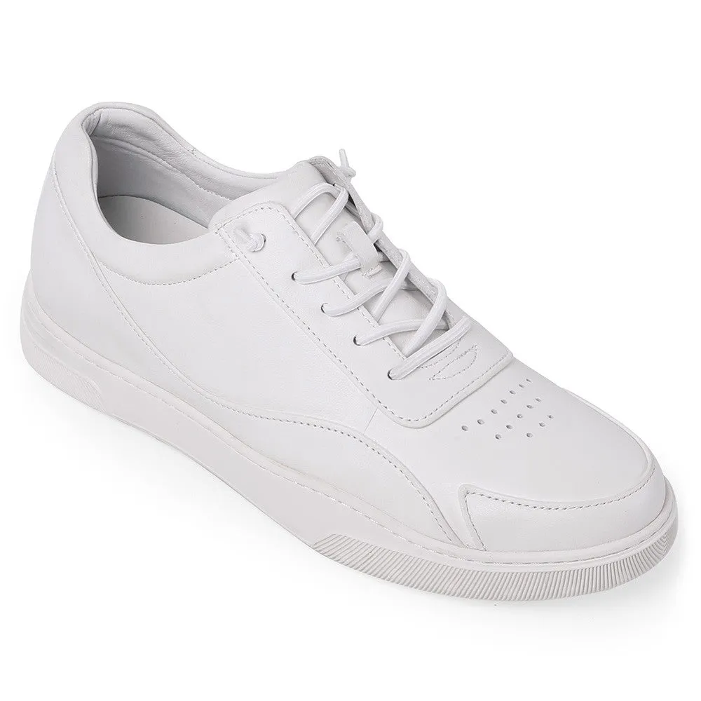 This item only ships to Europe - 5CM / 1.95 Inches CMR CHAMARIPA White Elevation Sneakers for Men