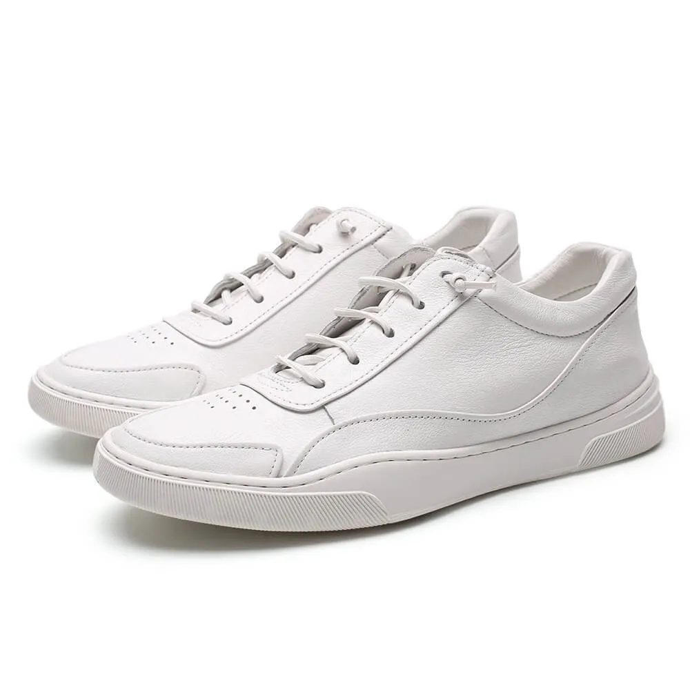 This item only ships to Europe - 5CM / 1.95 Inches CMR CHAMARIPA White Elevation Sneakers for Men