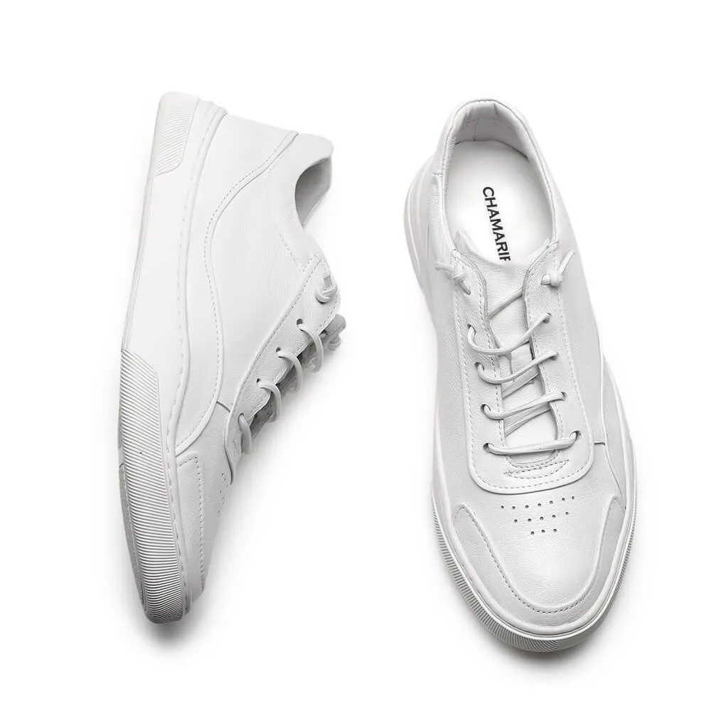 This item only ships to Europe - 5CM / 1.95 Inches CMR CHAMARIPA White Elevation Sneakers for Men