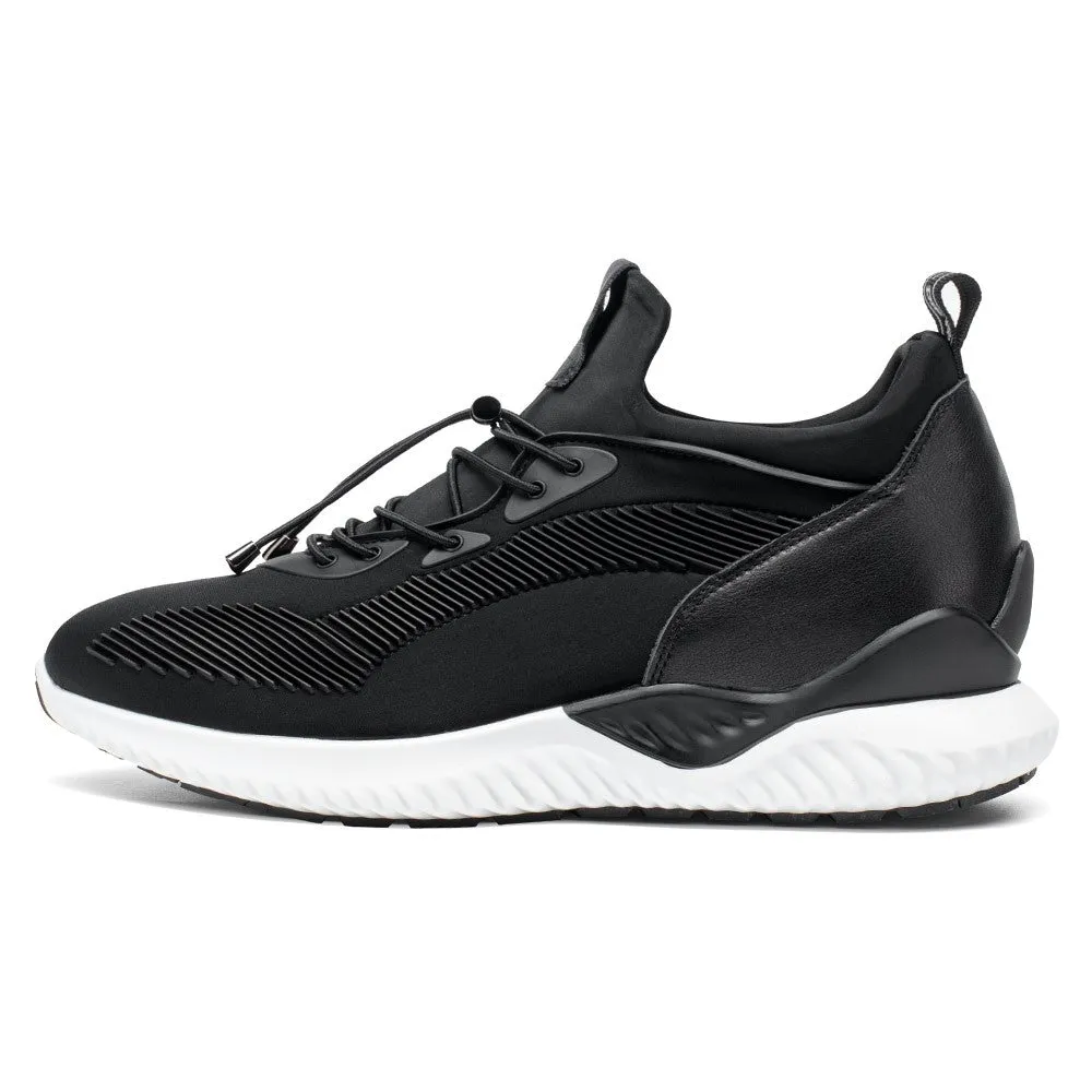This item only ships to Europe - 7CM / 2.76 Inches CMR CHAMARIPA Black Height-Boosting Sneakers