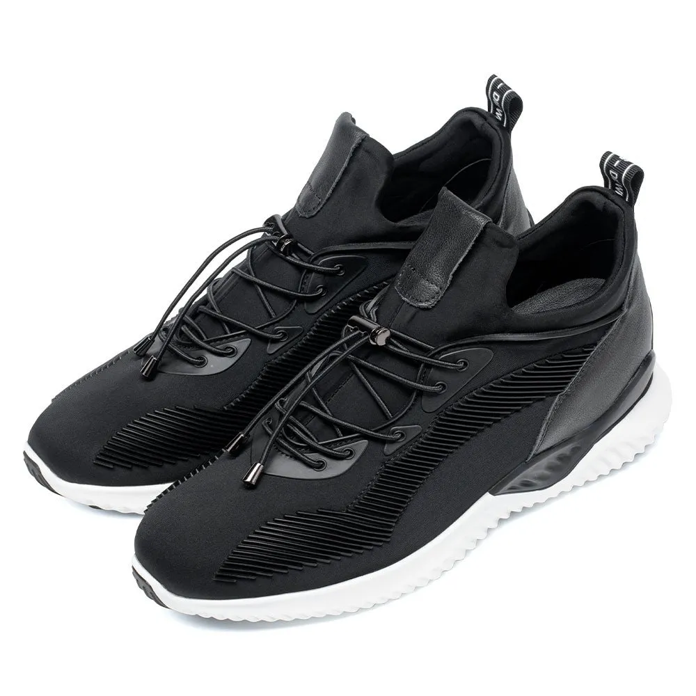 This item only ships to Europe - 7CM / 2.76 Inches CMR CHAMARIPA Black Height-Boosting Sneakers
