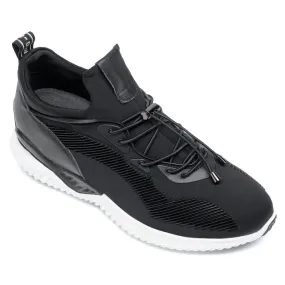 This item only ships to Europe - 7CM / 2.76 Inches CMR CHAMARIPA Black Height-Boosting Sneakers