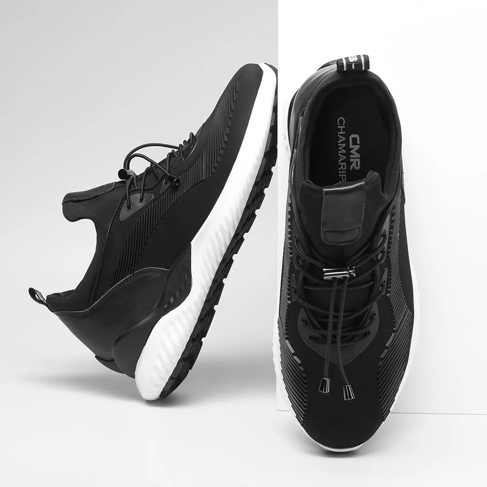 This item only ships to Europe - 7CM / 2.76 Inches CMR CHAMARIPA Black Height-Boosting Sneakers