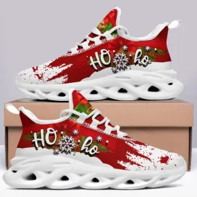 Unique Gift,Personalized Xmas Fashion Sneakers, Custom Ho Ho Festive Shoes, Gift for Christmas
