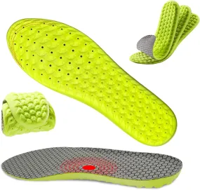 Upgraded Cloud Insoles for Men and Women, Best Replacement Shoe Inserts, Sports Shoe Insoles, Providing Great Shock Absorption and Cushioning for Feet Relief (Gray, Women: US 4-8.5)