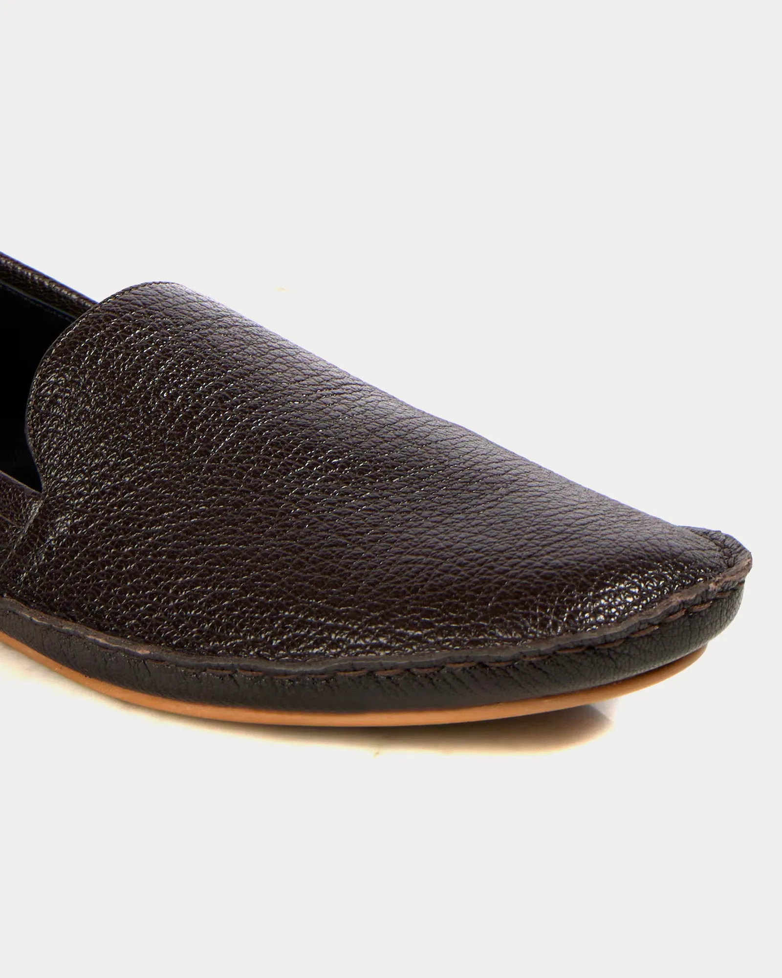Vasko Leather Lacquer Brown Slip Ons