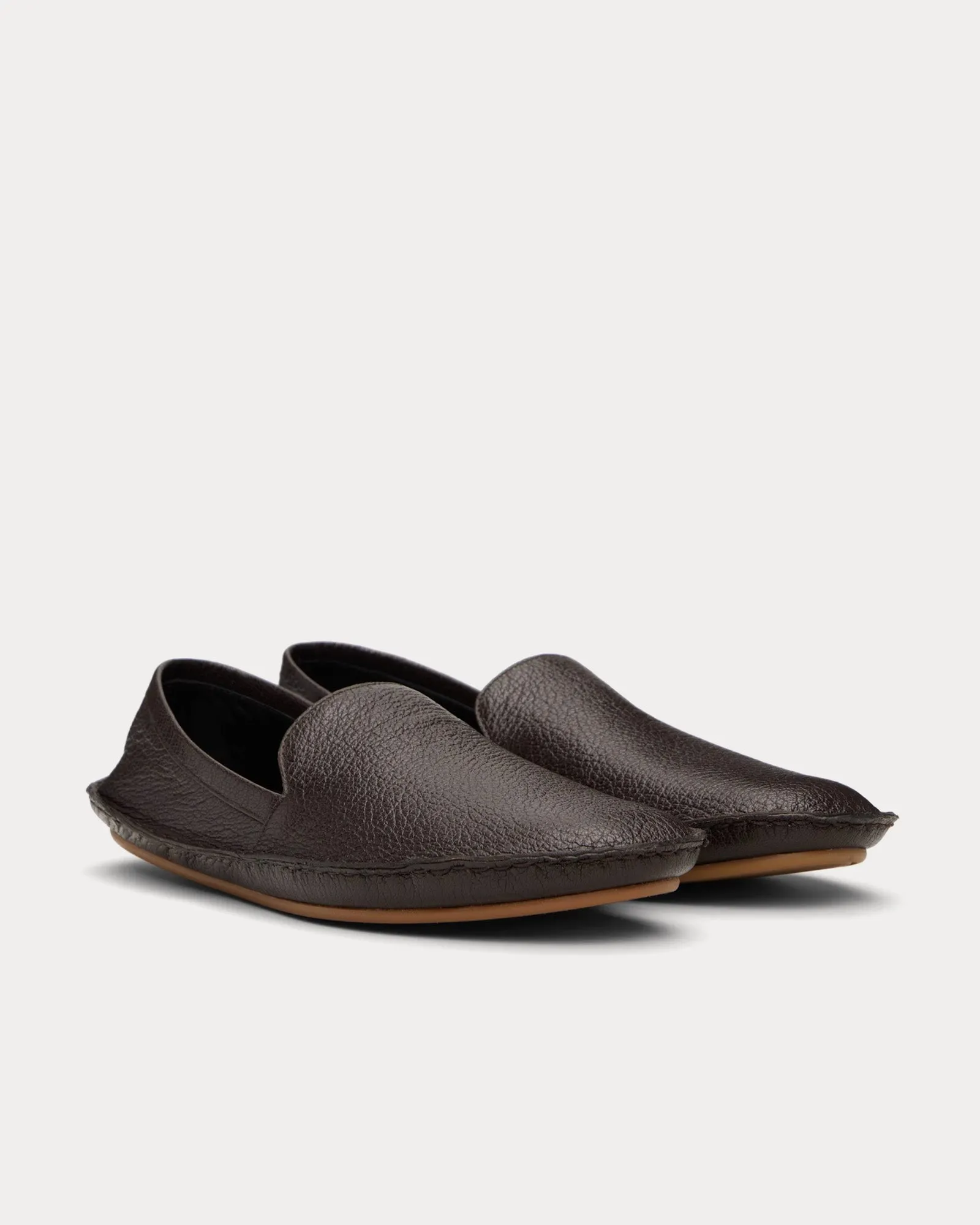 Vasko Leather Lacquer Brown Slip Ons
