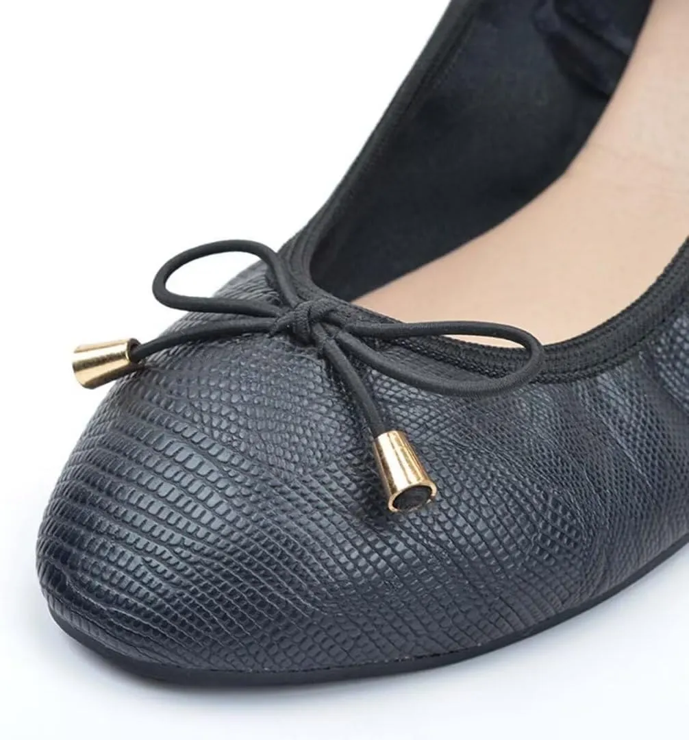 Women's Foldable Ballet Flats Bowknot Round Toe Dress Flats Shoes Comfortable