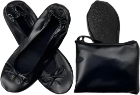 Women's Foldable Ballet Flats, Portable Roll Up Shoes with Zipper Pouch, Comfortable & Non-Slip, Perfect for Weddings, Office