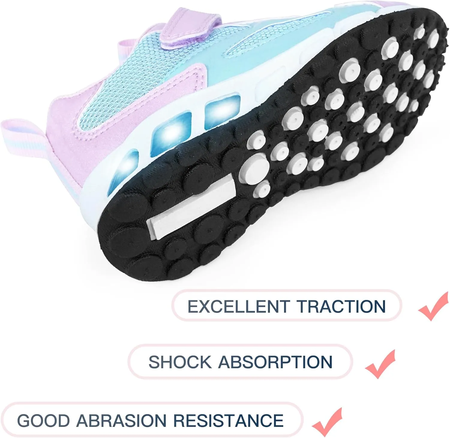 YESKIS Toddler Boys Girls Light Up Shoes LED Flashing Lightweight Mesh Breathable Adorable Running Sneakers for Toddler and Little Kid